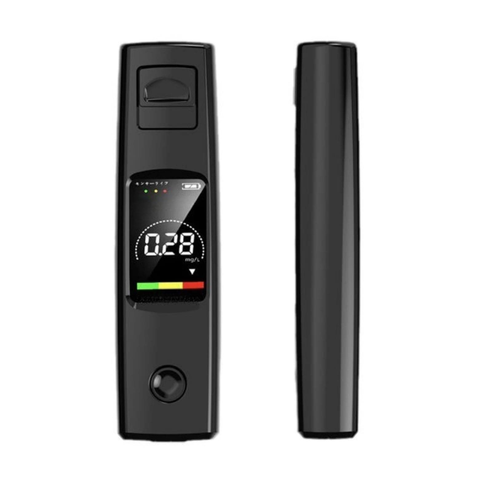 MEIION tinuvo Airlow 2.0 - Präziser Alkoholtester für deinen Alltag Hochpräziser Alkoholtester mit LCD-Anzeige für exakte Promillemessung – Professionelles, tragbares Messgerät zur Alkoholmessung Schwarz 2.8*1.7*10cm