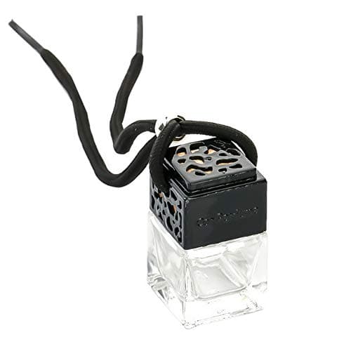 Zhuodingsen 5 StüCk Quadratische Glasflasche FüR Diffusor, Auto ParfüM Leere Flasche RüCkspiegel Ornament ParfüM AnhäNger Lufterfrischer Auto-Styling, Schwarz