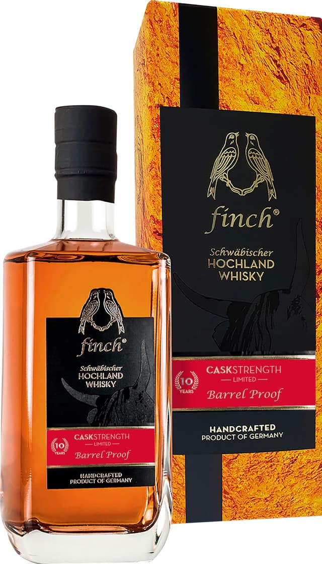 finch Whiskydestillerie CaskStrength Limited 10 Years Barrel Proof 54% vol Schwäbischer Whisky (1 x 0.5l)