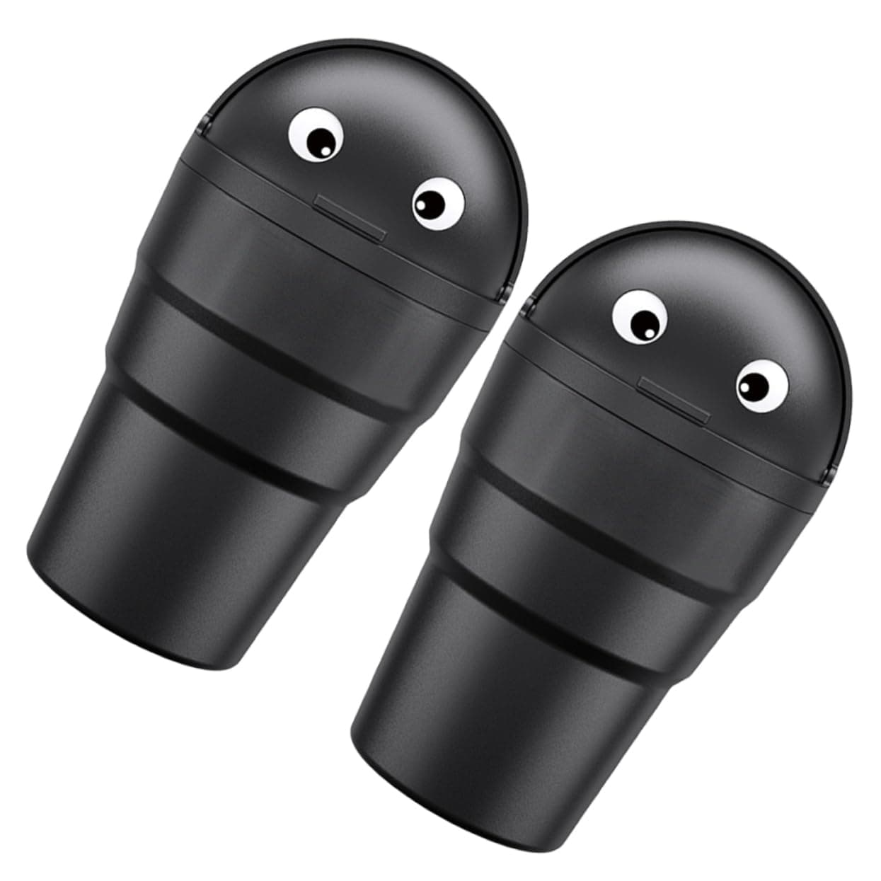 HORIALENCE 2 Stück Auto Mülleimer mit Deckel Tragbarer Müllbehälter für Getränkehalter Große Kapazität Langlebiges Kunststoffmaterial für Innenraumaufbewahrung im Auto