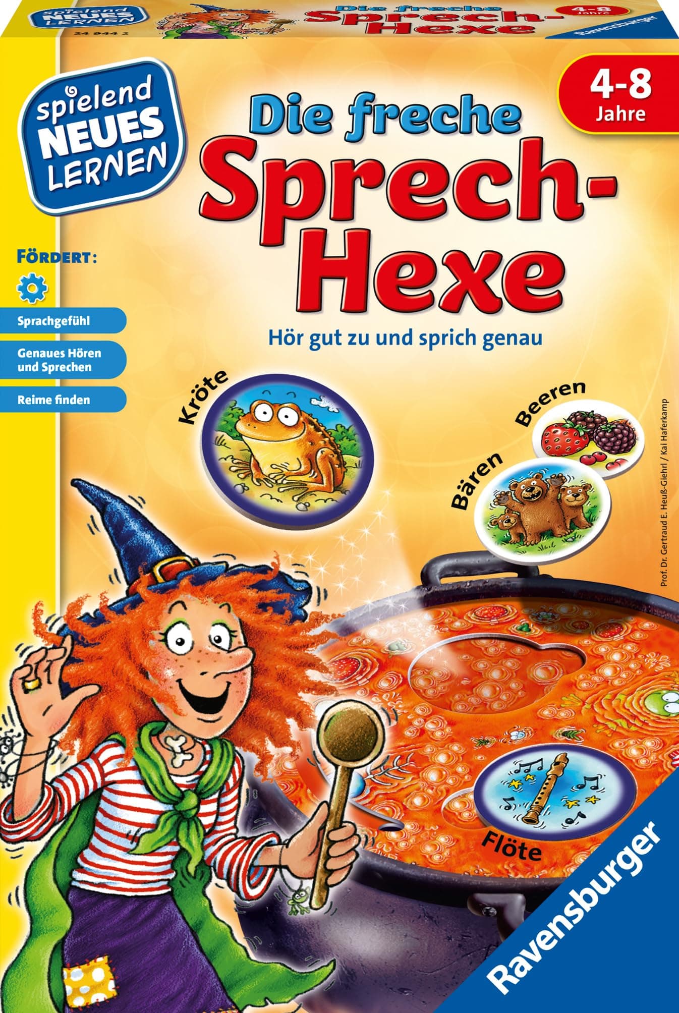 Ravensburger 24944 - Die freche Sprech-Hexe - Spielen und Lernen für Kinder, Lernspiel für Kinder ab 4 Jahren, Spielend Neues Lernen für 2-4 Spieler - Geburtstagsgeschenke Single