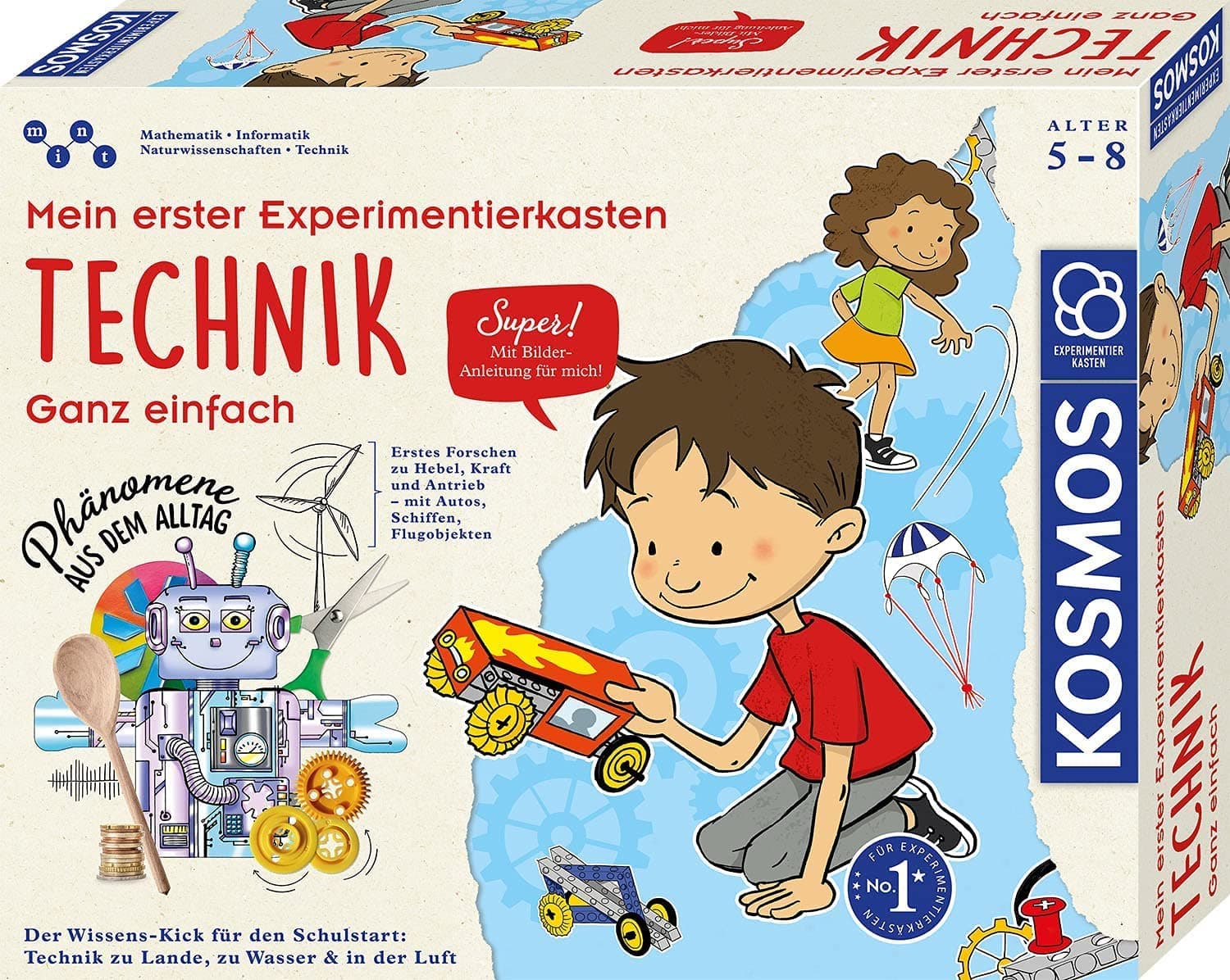 KOSMOS 602291 Mein erster Experimentierkasten Technik - ganz einfach, Spielerische Experimente für kleine Forscher, Experimentierkasten für Kinder ab 5-8 Jahre STK Angebot bei HelloDeals