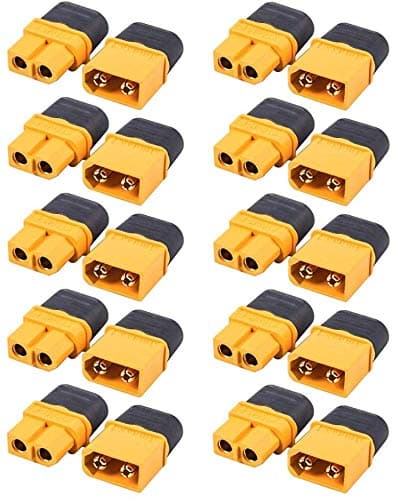 10 Paar Amass XT60H Verbesserte Version XT60-Steckverbinder mit Abdeckungen Stecker Buchse mit Mantel für Lipo-Batterie RC-Flugzeuge Autos XT60H(XT60 Upgrade)