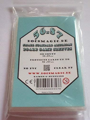 docsmagic.de 100 Small Standard American Board Game Sleeves - 56 x 87 - US - 58 x 89 Small Standard US - 58 x 89 mm 1 Pack Angebot bei HelloDeals