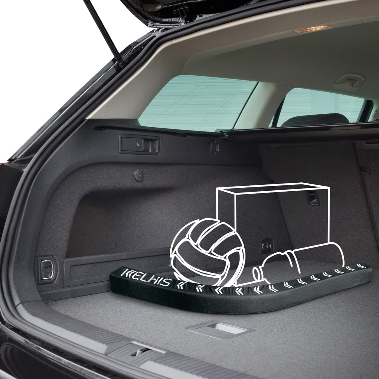 Kelhis FlexiStick Flexibler Kofferraum-Organizer für Auto, SUV, Van und Limousine (98cm) Angebot bei HelloDeals