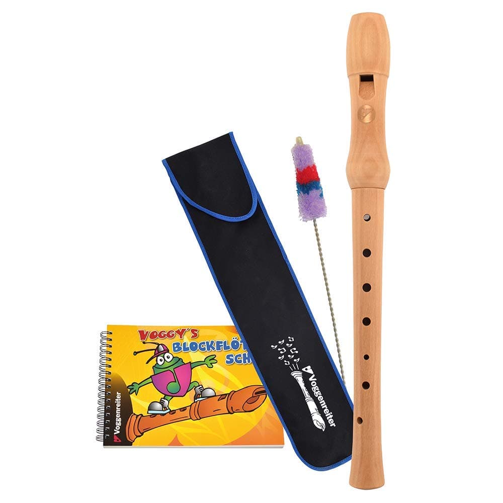 Voggy's Blockflöten-Set (dt. GW): Ahornflöte, Tasche, Wischer + Buch im Karton Deutsch Ahorn Standardverpackung