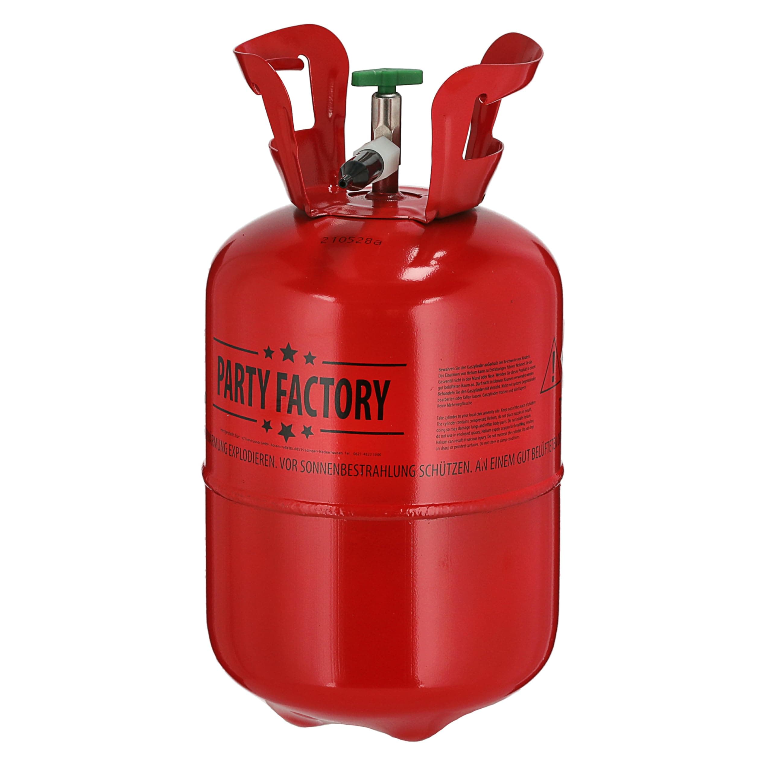 Helium Ballongas für 30 Ballons | Heliumflasche Gasfüllung Ø20 x 38 cm | Luftballons | Party Factory Heliumgas fürHochzeit (1 x Ballongas 30)