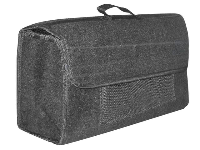 Eufab 21023 Kofferraumtasche, Nadelfilz 50 x 15 x 22 cm, Anthrazit, Klettverschluss