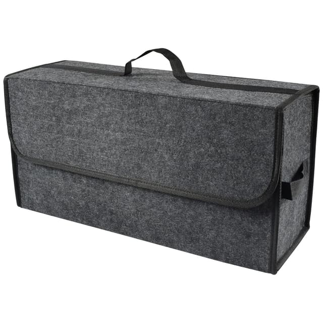 Auirshiky Kofferraum Organizer, Auto Organizer Toolbag, Kofferraum Organizer aus Filz mit Klett Fixierung, Faltbar & Extra Stabil, Wasserdicht, Kofferraumtasche aus Filz für Ordnung im Auto