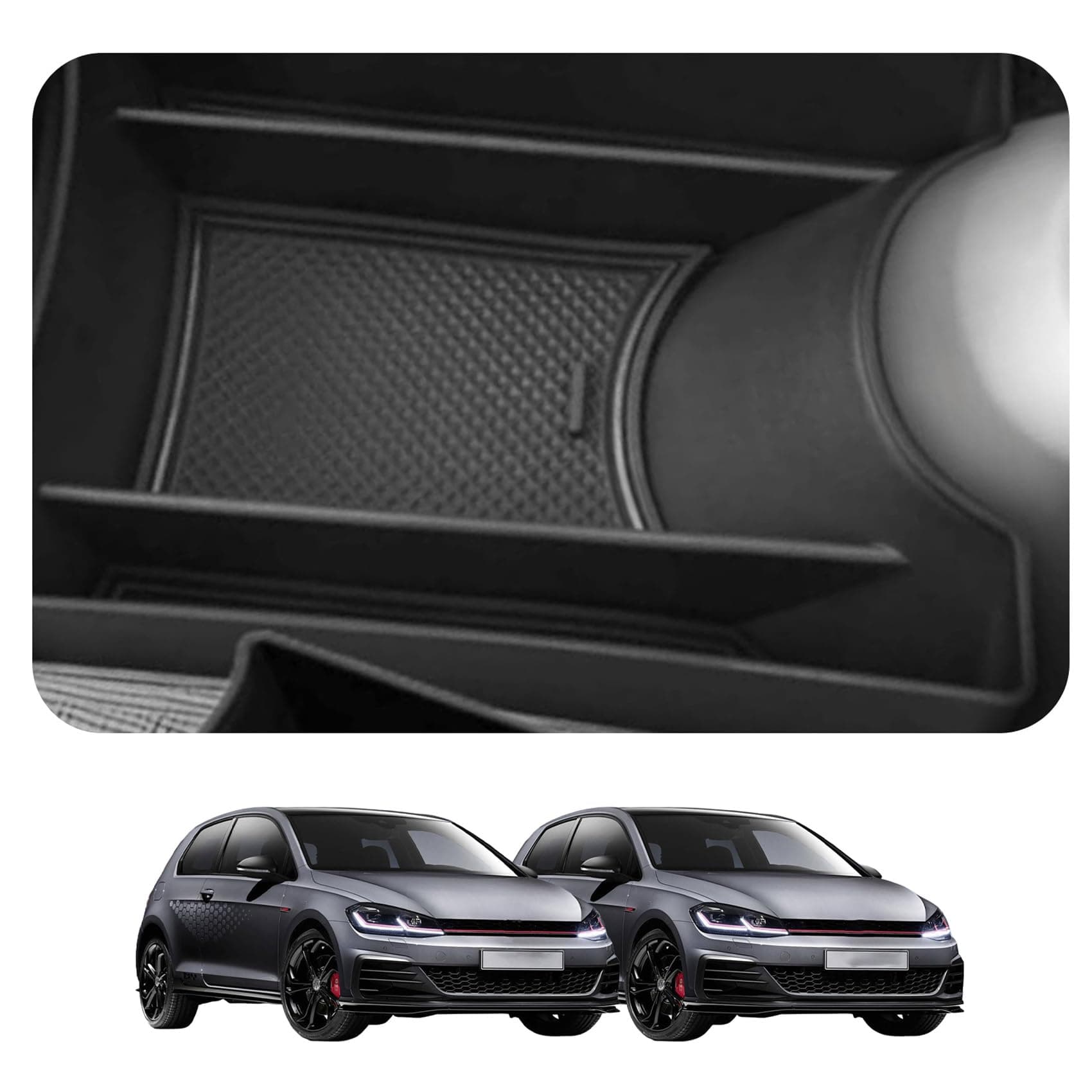 Bamyli Mittelkonsole Aufbewahrungsbox Kompatibel mit VW Up Zubehör GTI/Seat MII/Skoda Citigo Accessoires Innenraum Aufbewahrungsbox Volkswagen UP Organizer für Mittelkonsole