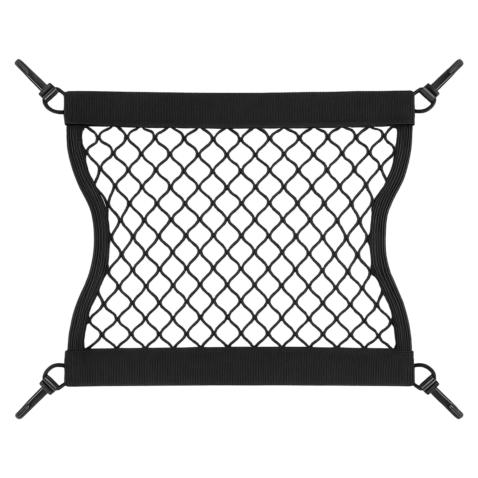 JRILUO Gepäcknetz Für E-Bike & E-Scooter, Elastisches Aufbewahrungsnetz Mit 4 Haken, Fahrradkorbnetz, Motorrad Helmnetz, Ladungssicherung Netzbeutel Für Helm Zubehör, Praktisches Transportnetz