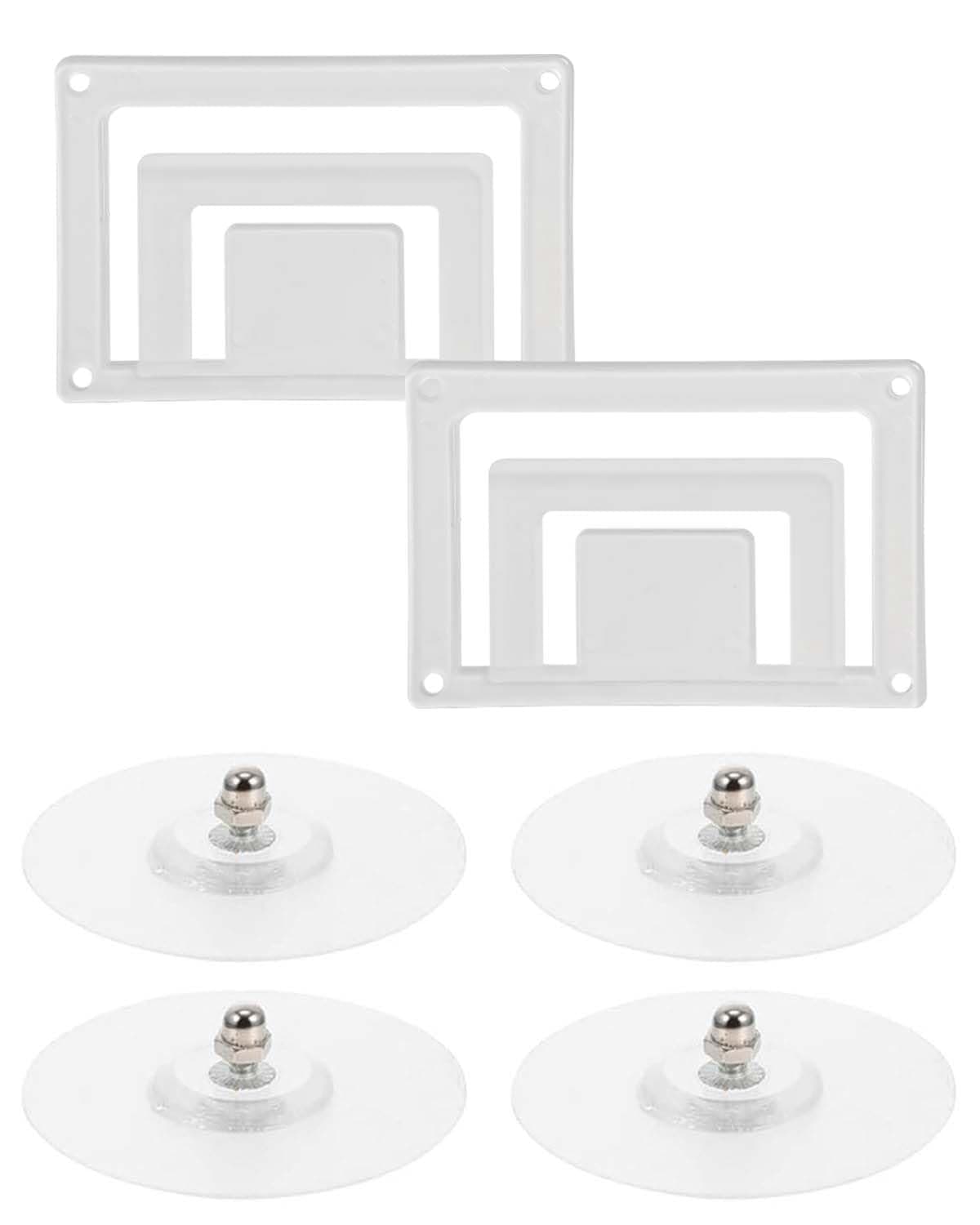 BNREOZA 2 Stück Windschutzscheiben-Parkkartenhalter, Transparent, doppelte Schicht, Halter mit Non-marking Spike, Parkausweishalter,Fenster-Parkkartenhalter, Auto-Ticket-Halter (100 * 68mm)
