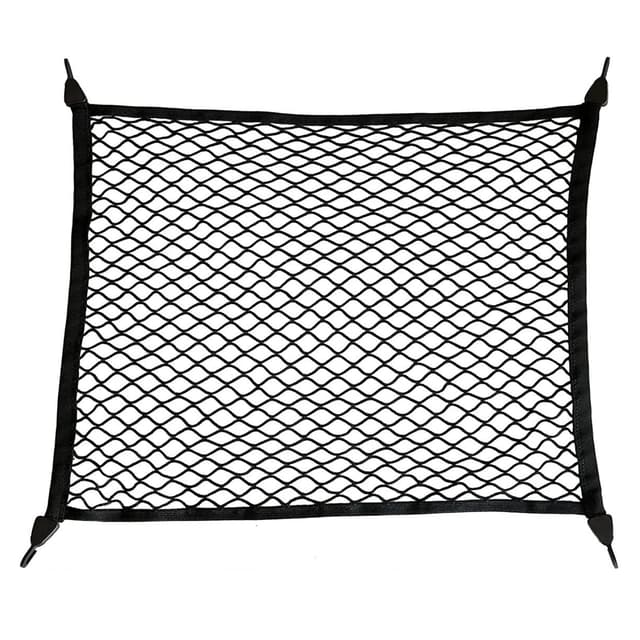 VOVANE Kofferraumnetz Gepäcknetz Auto, 80x60cm, Erstreckt Sich auf 160x120cm, Universal Auto Netz mit 4 massiven Haken, Nylon Super Elastisch Kofferraum Netz Organizer, Gepäckschutznetz. 1 Stück80×60cm Gepäcknetz