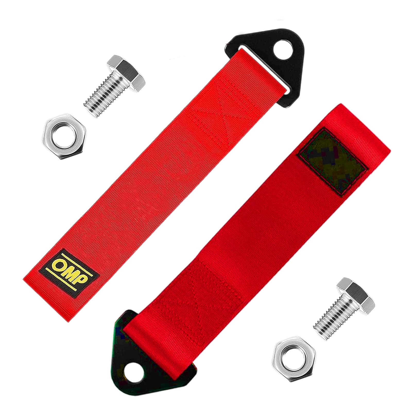 2 Stück Abschleppschlaufe Universal Abschleppöse Zugseil Rennwagen Hochfeste Nylon Abschleppseile für Den Vorderen Hinteren Stoßstangen-Abschlepphaken