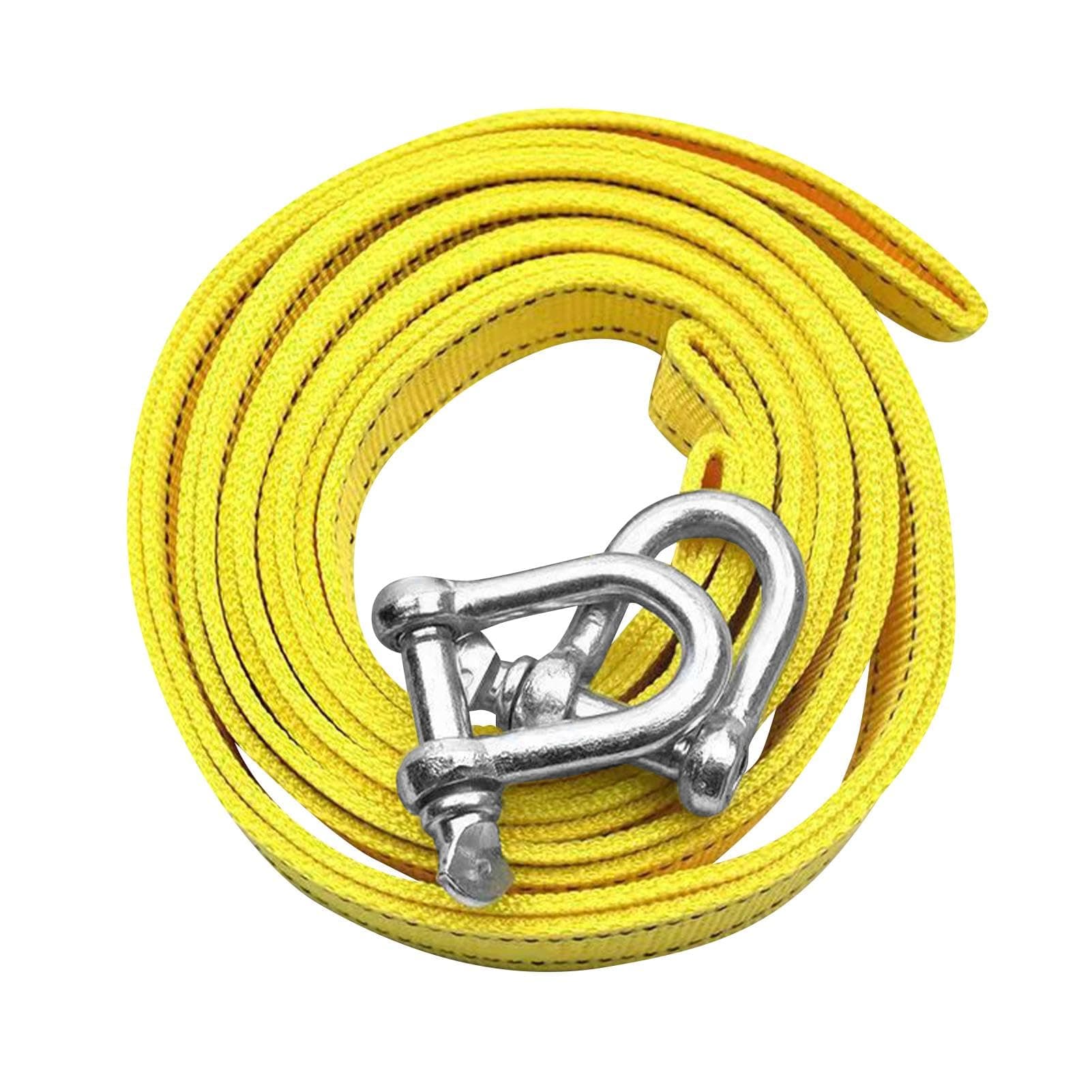 Abschleppseil Pkw, 4 Meter 3 Tonnen Abschleppseil Auto mit 2 Sicherheits-U-Schnallen, Schleppband für Off-Road Recovery und Abschleppen Heavy Duty 4m*4.05cm/157.48*1.59in