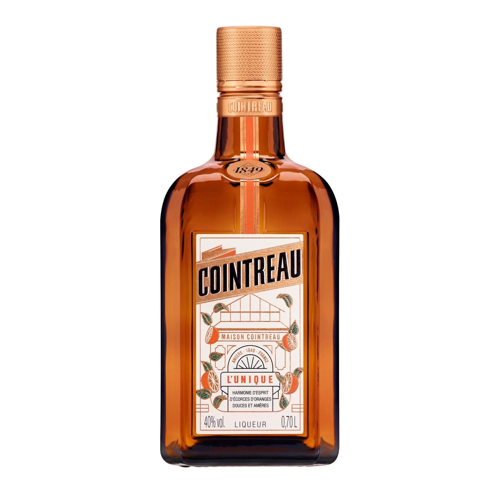 Cointreau Orangenlikör mit 40% vol. (1 x 0,7l) | Der perfekte Likör für Cocktails aus 100% natürlichen Zutaten