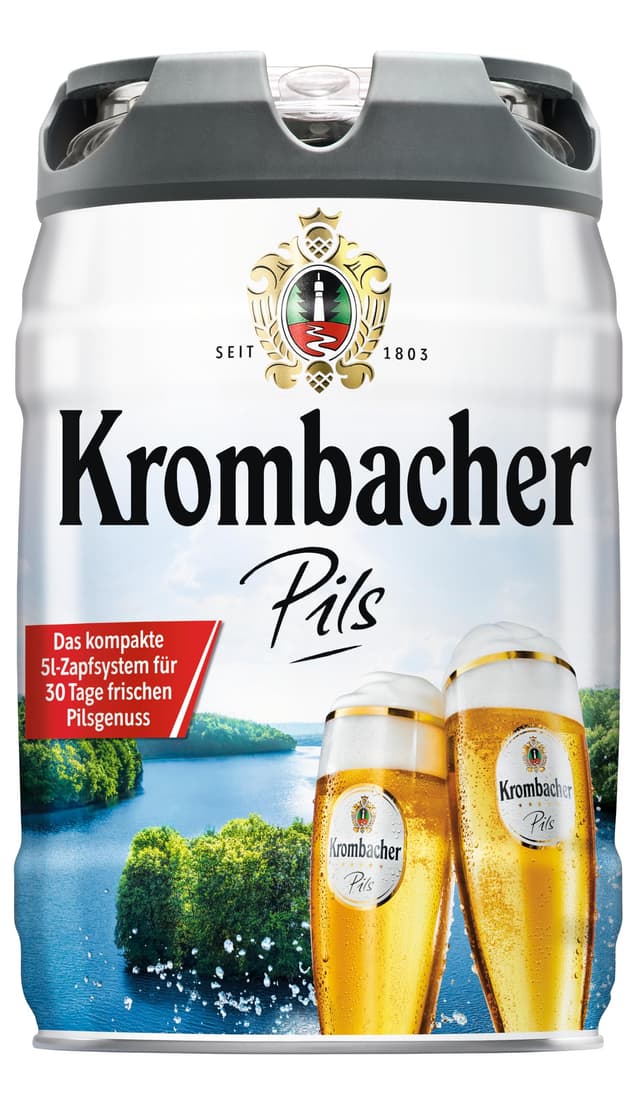 Krombacher Frische Fass Pfandfrei, (1 x 5 l) 5.00 l (1er Pack)