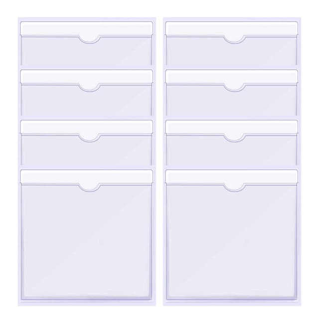 Lahviuu Parkscheinhalter,8pcs Transparent Parkschein Selbstklebende Halter Parkscheibe Schutzhülle Tickethalter Kfz Halterung für Parkausweis,für Auto, Abzeichen, Windschutzscheibe(10.5 * 10.5cm) 105x105 mm