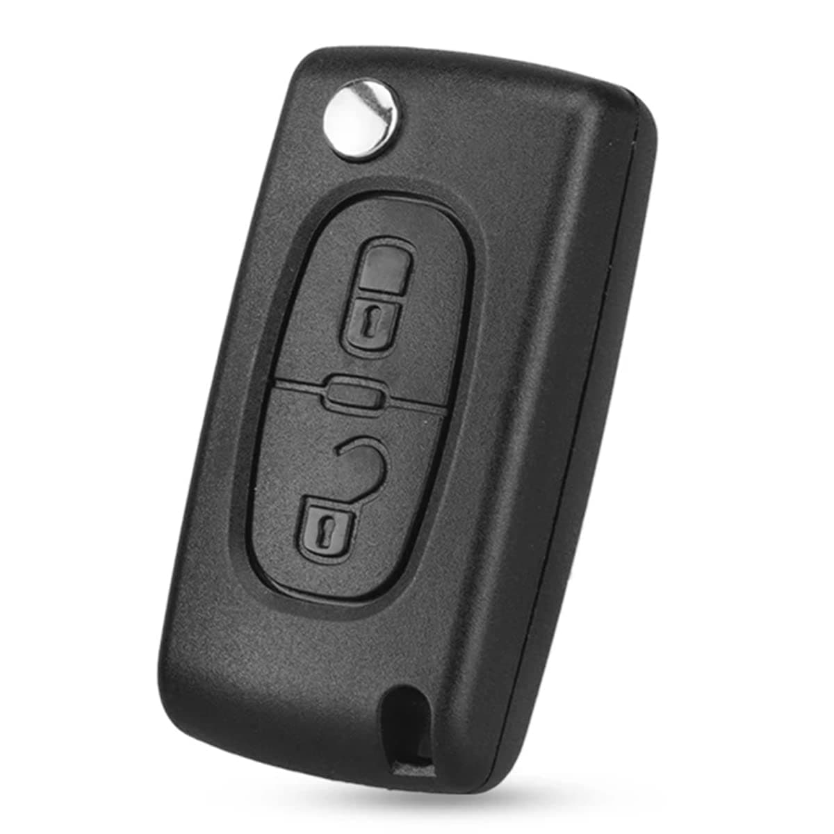 Ersatz-Autoschlüsselgehäuse passend für Peugeot 107 207 307 307S 308 407 607 2BT passend für Citroe-n C2 C3 C4 C5 C6 C8 Xsara, 2 Tasten Klappschlüsselgehäuse (CE0536)