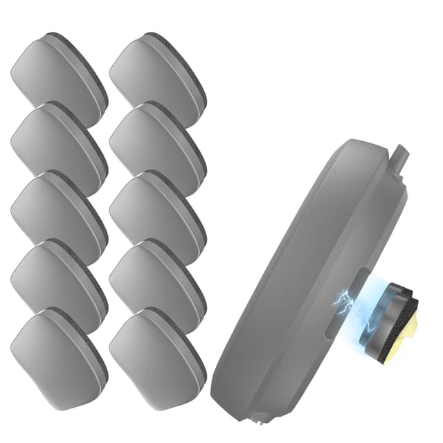 Ermorgen 10 Stücke Ersatz Metallplättchen Set kompatibel mit OOONO Parkscheibe 3/2/1,oono Co-Drive 2 Halterung für OOONO Parkscheibe und Blitzerwarner, 5 Paar Klebepads mit Magnet