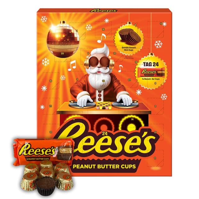 Reese’s Peanut Butter Adventskalender | Erdnussbutter umschlossen von Milchschokolade | Alles außer gewöhnlich |Weihnachtscountdown mit Reese‘s | 1 x 242g Erdnussbutter-Schokolade 242g (1er Pack)