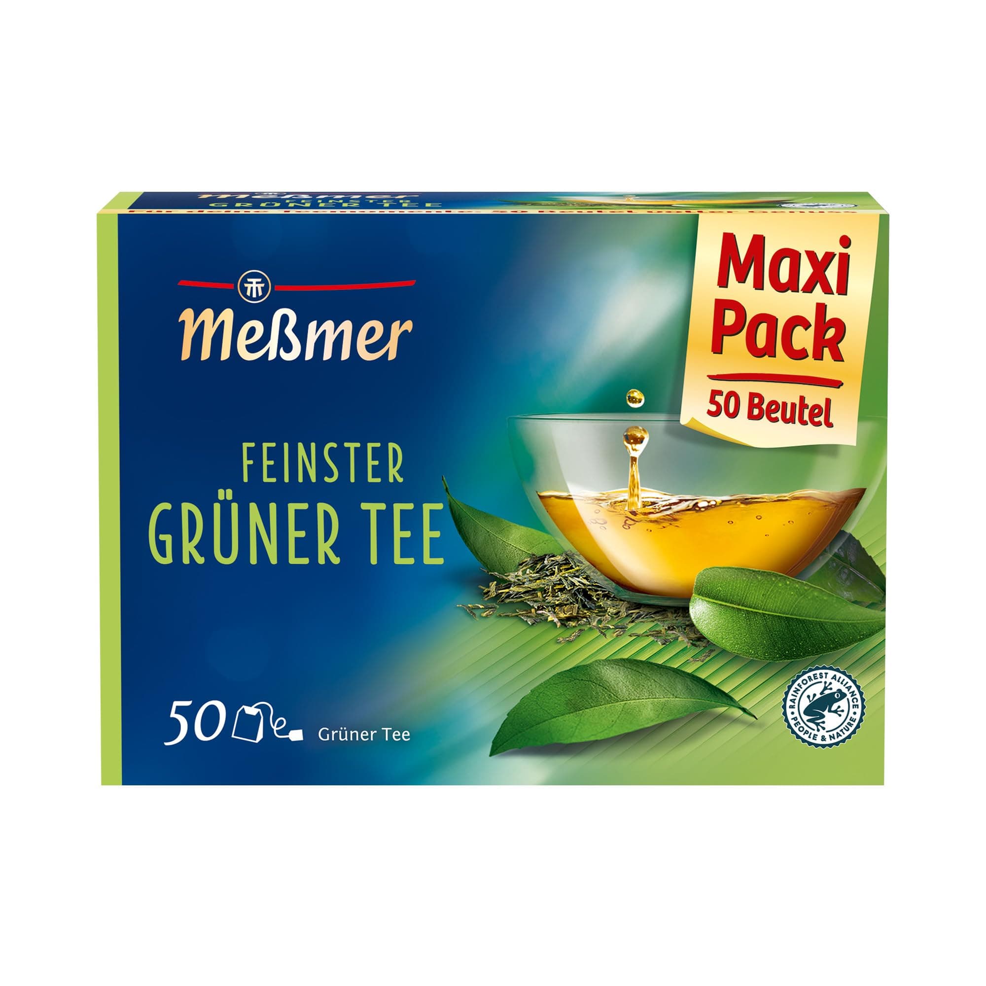 Meßmer Feinster Grüner Tee | 50 Teebeutel | Vegan | Glutenfrei | Laktosefrei | 50 Stück (1er Pack) Feinster Grüner Tee 50 Teebeutel Angebot bei HelloDeals