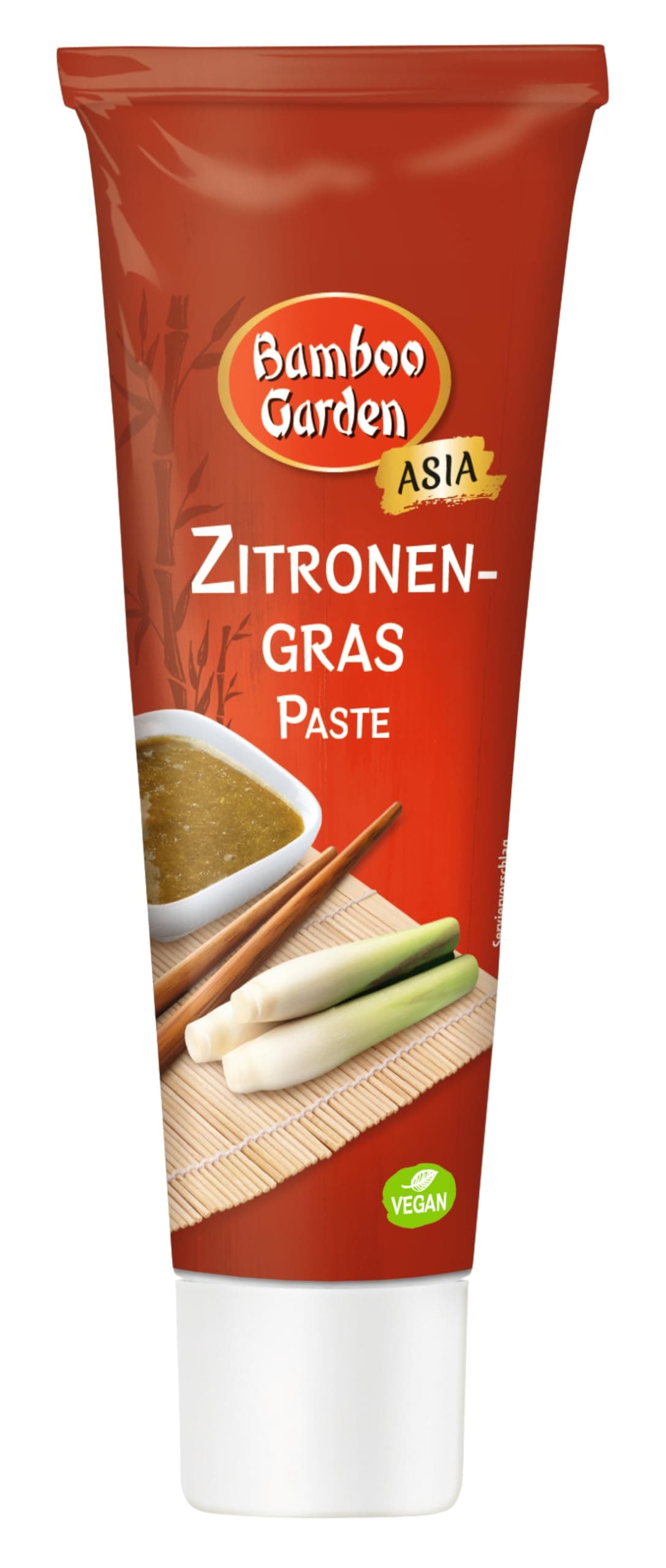 Bamboo Garden - Zitronengraspaste | Zum Würzen von Saucen und Dips | Wiederverschließbare Verpackung | Vegan | 45 g in der Tube