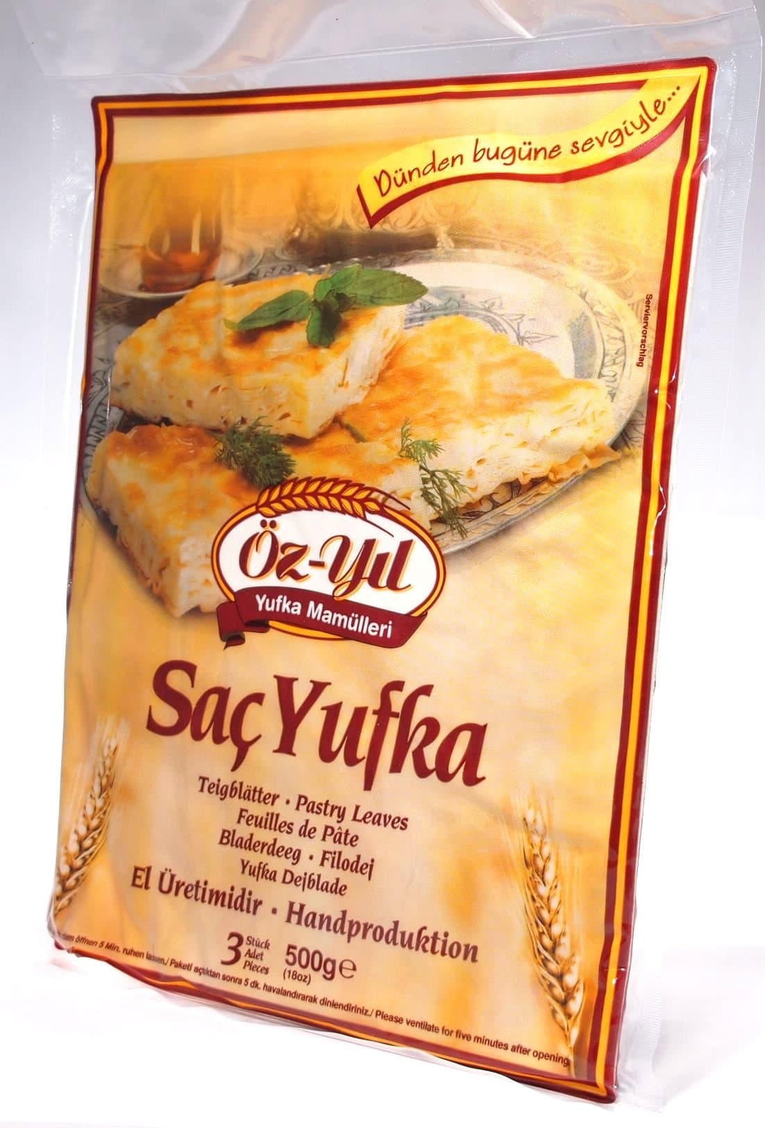 2 x 500g Feiner Blätterteig mittelfein - Filoteig - Sac Yufka für Börekgerichte