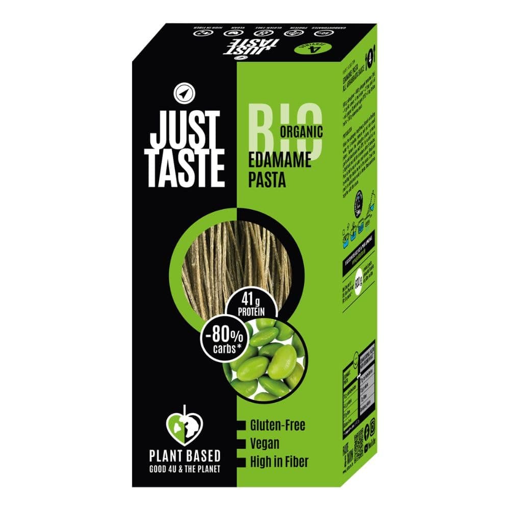 JUST TASTE – BIO Edamame Spaghetti/Capellini - 37g PROTEIN - Edamame Nudeln ideal für Sportler - Low Carb - 250g (6er Pack) Edamame 250 g (6er Pack)