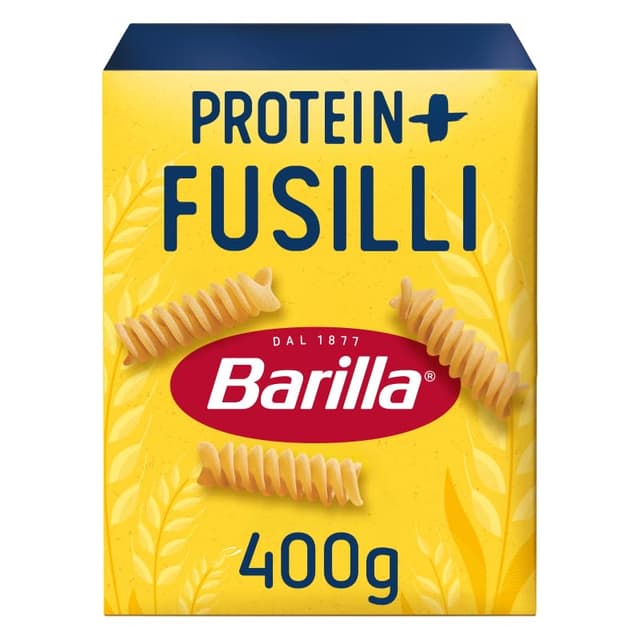 Barilla Pasta Protein+ Fusilli 400g I der Pasta-Geschmack, den Sie lieben, mit der Energie, die Sie wollen!