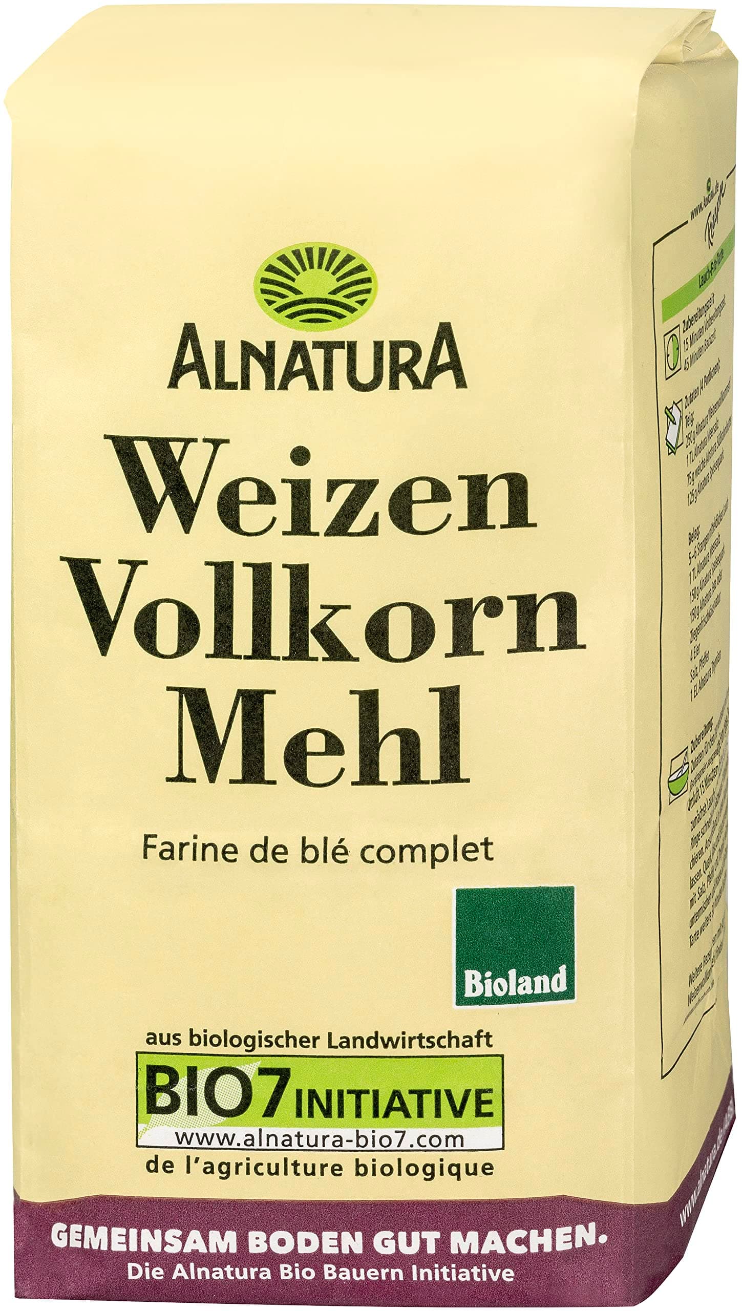 Alnatura Bio Mehl Weizen-Vollkorn, 1 kg