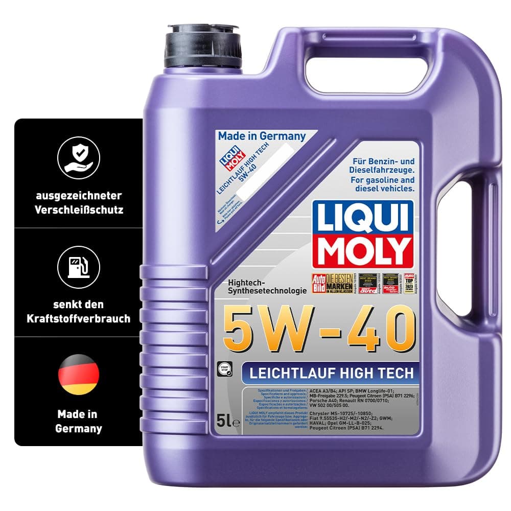 LIQUI MOLY Leichtlauf High Tech 5W-40 | 5 L | Synthesetechnologie Motoröl | Art.-Nr.: 3864, farblos 5 Liter Motoröl Angebot bei HelloDeals