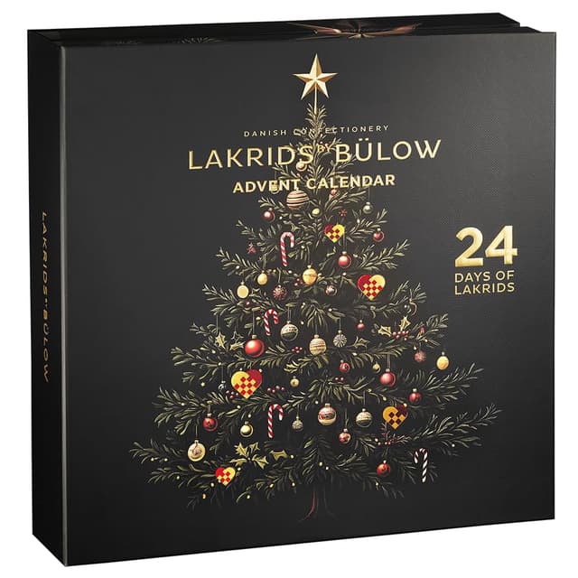 LAKRIDS BY BÜLOW - Lakritz Adventskalender 2025 - Weihnachtskalender mit Dänischer Gourmet Lakritze und Schokolade hergestellt in Kopenhagen - Glutenfrei & ohne Gelatine 2025 Edition 345 g
