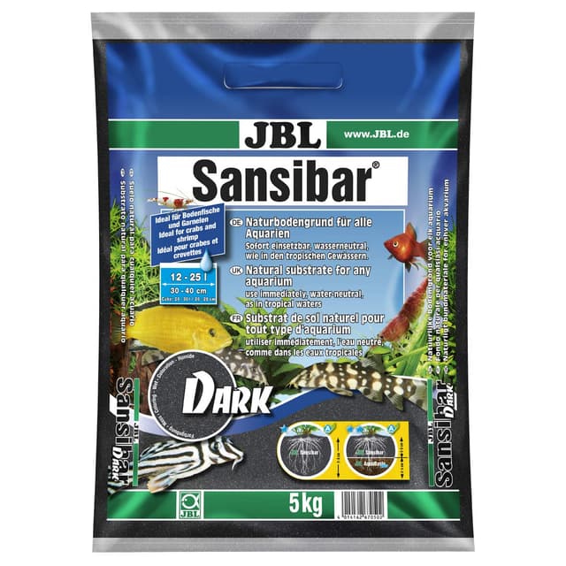 JBL Sansibar Dark 67050, Bodengrund Dunkel für Süßwasser-Aquarien, 5 kg, Fisch Dunkel 5 kg (1er Pack)