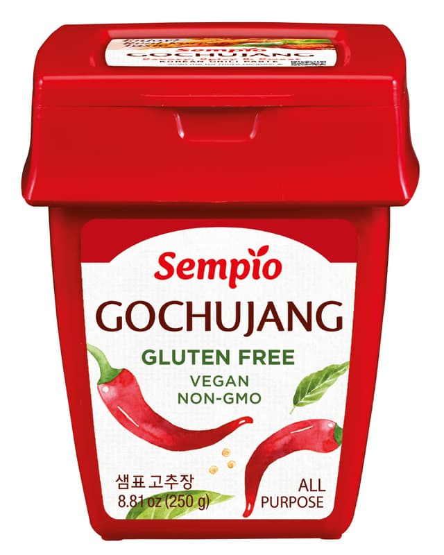 Sempio Gochujang (250g) - Koreanische Chili-Paste, süß, sauer, herzhaft & würzig. Rote Pfeffersauce für Tteokbokki, koreanisches Essen. Vegan, Nicht-GVO