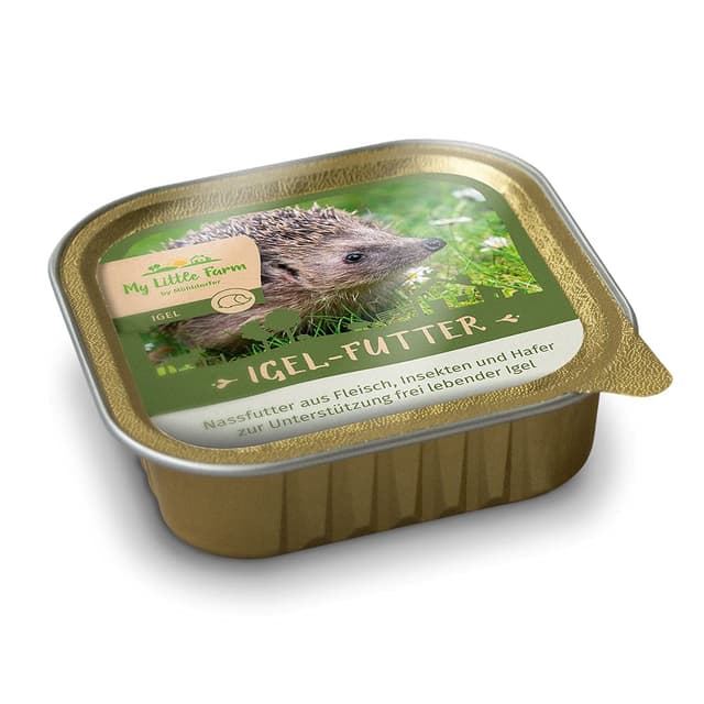 My Little Farm Igelfutter, naturkonformes Igelfutter, über 90% Fleischanteil, mit wertvollem Insektenprotein, Premium-Qualität 300 g (1er Pack)