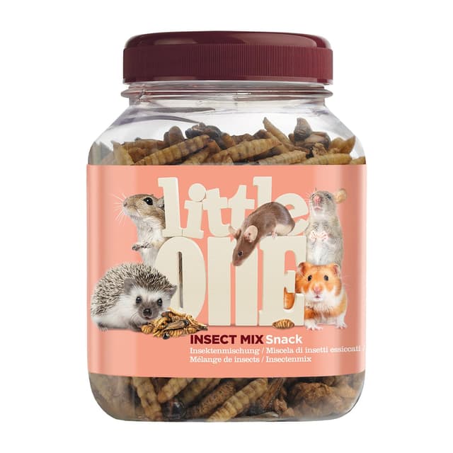 Little One Insektenmischung | 75 g | Ergänzungsfuttermittel für Hamster, Ratten, Mäuse, Rennmäuse, Igel und Zuckergleiter | Zur Unterstützung des Wohlbefindens | Proteinreich Insektenmischung 75 g (1er Pack)