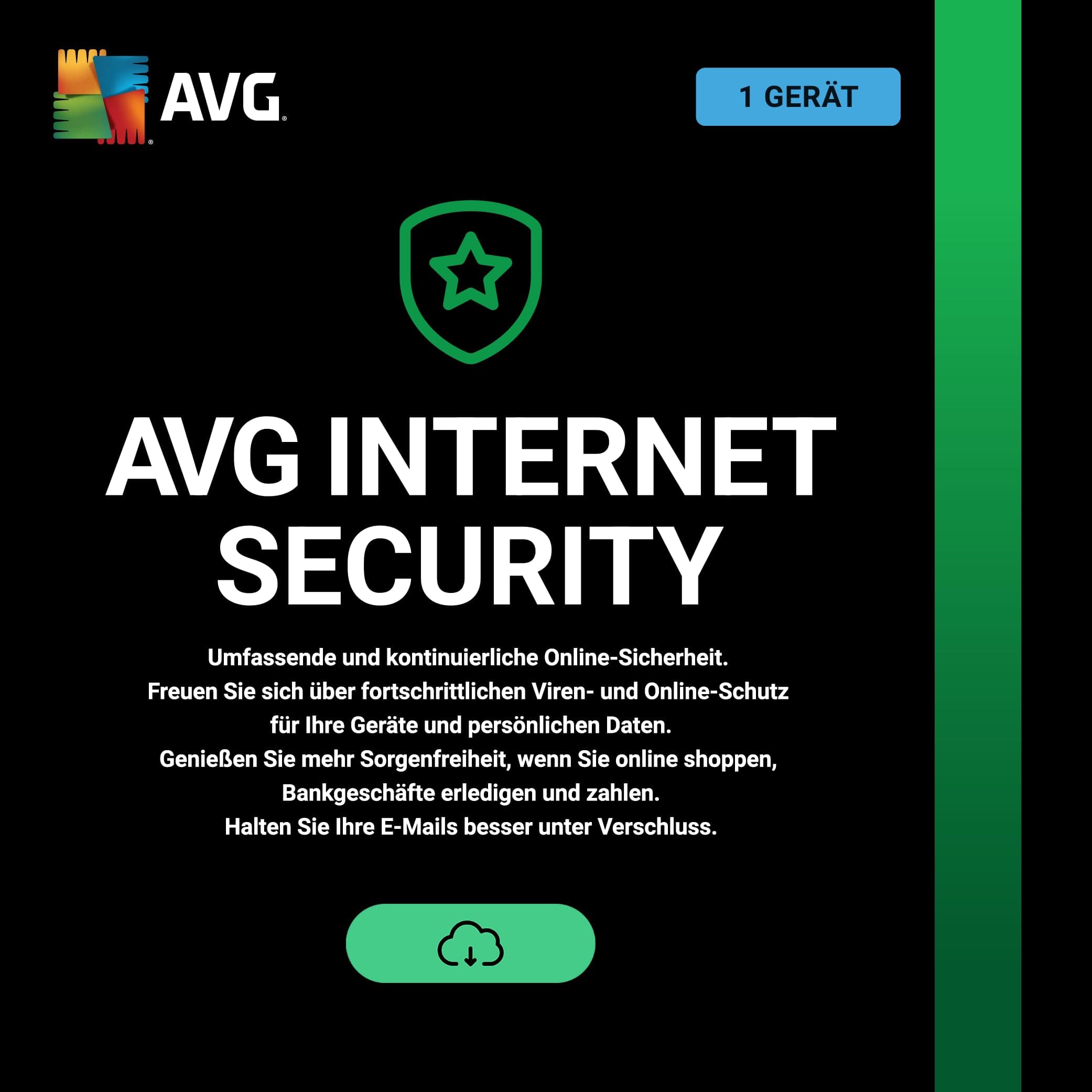 AVG Internet Security 2025 | 1 Gerät | 1 Jahr | Aktivierungscode per Email Internet Security 1 Device Angebot bei HelloDeals