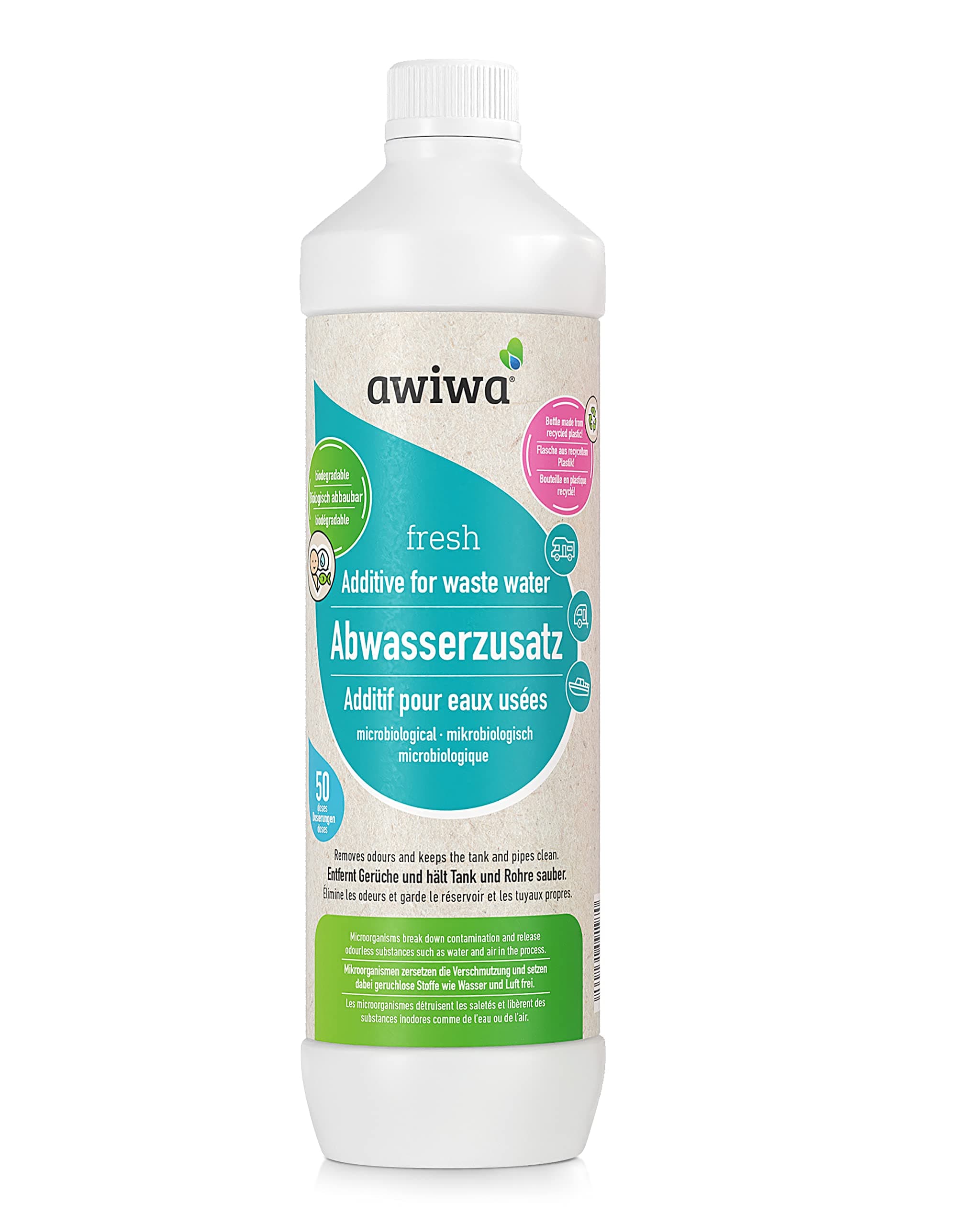 awiwa fresh Grauwassertank Zusatz (1,0l) - mikrobiologischer Grauwassertank Reiniger beseitigt Schmutz und säubert Tank & Leitungen - starker Abwassertank Reiniger gegen unangenehme Gerüche 1 l (1er Pack) Angebot bei HelloDeals