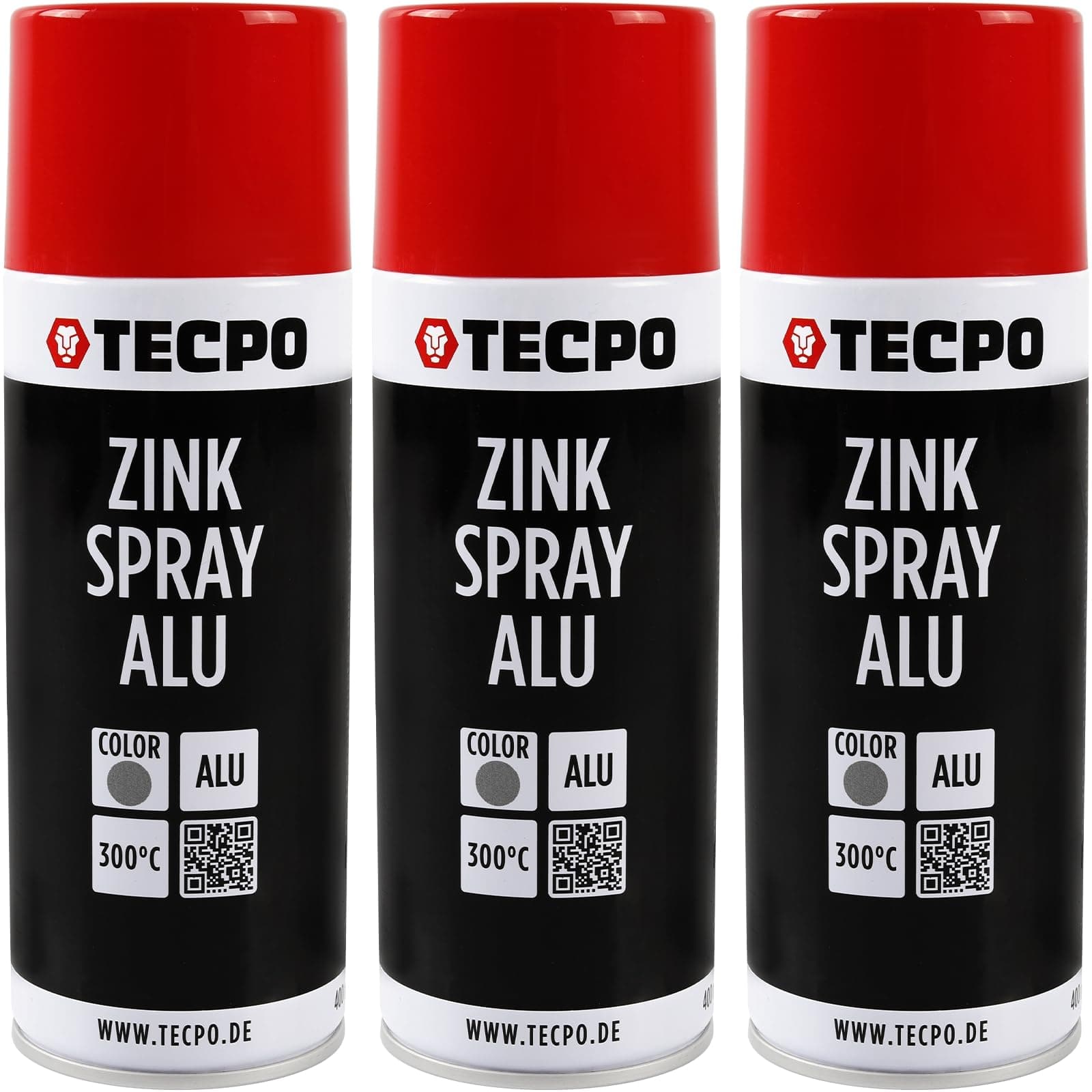 TECPO 3x Zinkspray Metall Alu Hell, 400ml Zink Alu Spray Rostschutzfarbe Korrosionsschutz Rostschutz Beschichtung Grundierung Korrosionsschutzmittel Metallschutzlack 1.2 l (1er Pack)
