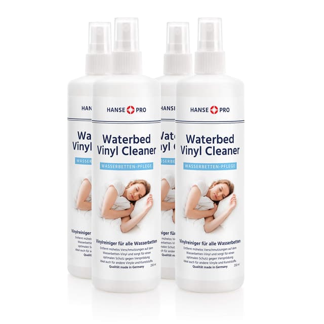 HANSE PRO Waterbed Vinyl Cleaner, 4 x 250 ml I Vinyl-Reiniger I Pflege-Reiniger I Wasserbetten-Pflege I Wasserbett-Zubehör 250.25 ml (4er Pack)