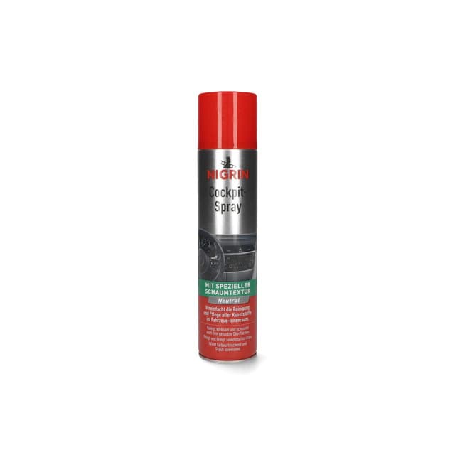 NIGRIN Cockpitspray Neutral 400ml, reinigt und pflegt Kunststoffe, ist staubabweisend, seidenmatt, antistatisch, Pflegeschaum