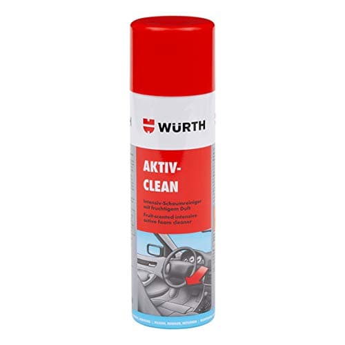 Würth Fahrzeugreiniger Aktiv-Clean 500ml Intensiv Schaumreiniger für Kunststoffe Aramturen Türverkleidungen Textilien Polster und Leder
