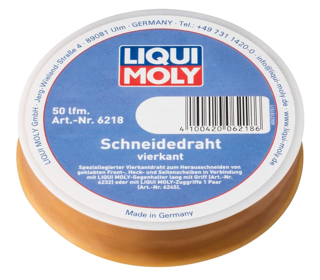 LIQUI MOLY Schneidedraht vierkant | 1 Stk | Klebstoff | Art.-Nr.: 6218, silber Single