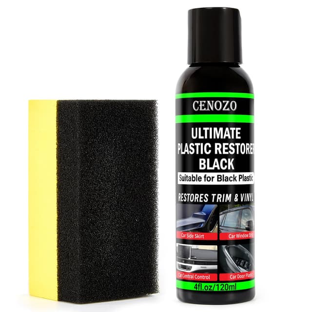 Kunststoffpfleger Auto Schwarz Plastic Care Restorer,Premium Wasserdichte Formel,Glanz Erhöhen & UV Beständig für Kunststoffpflege Auto Aussen & Innen Kunststoff Politur für Schwarz Farbe