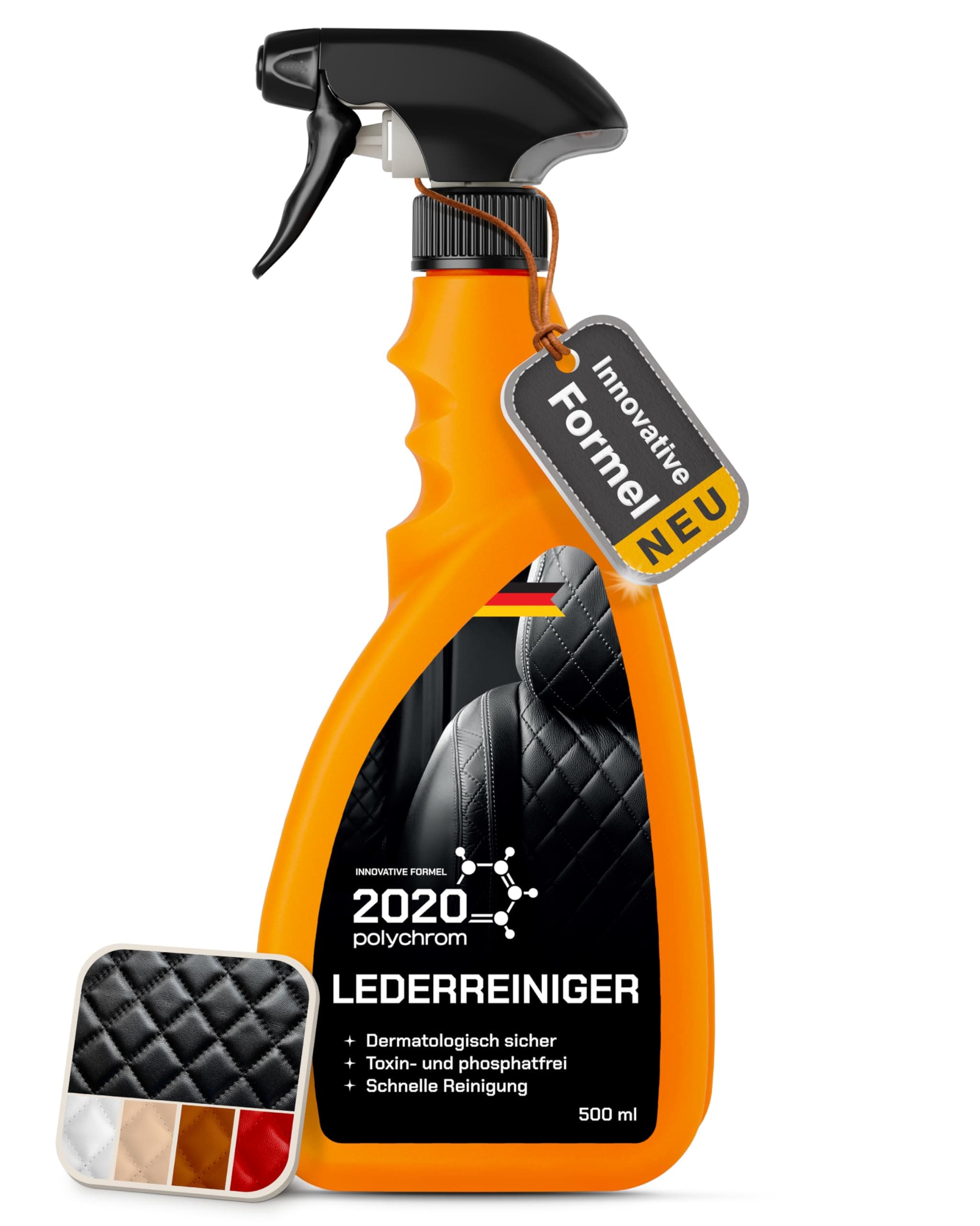 2020 Polychrom Lederreiniger 500ml - Effektive und Materialschonende Reinigung für Autositze, Motorradsitze, Pferde-Sattel, Booten & Flugzeugen Leder Lederreinger Angebot bei HelloDeals