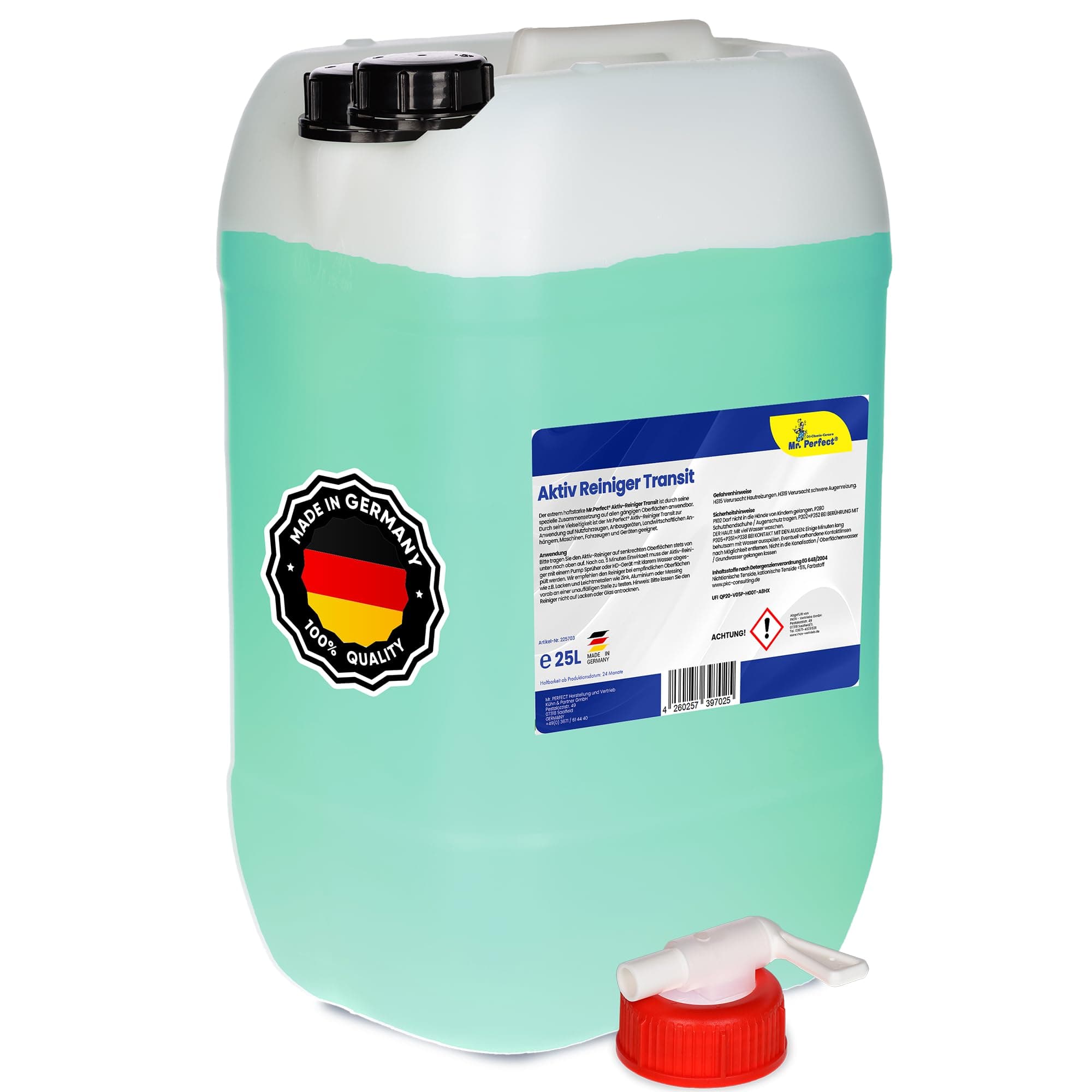 Mr.Perfect - Hochwirksamer Nutzfahrzeugreiniger 25L | Effektiver Reiniger für Nutzfahrzeuge| Profi Reiniger für LKW, Wohnmobile und Caravan I Idealer Landmaschinenreiniger