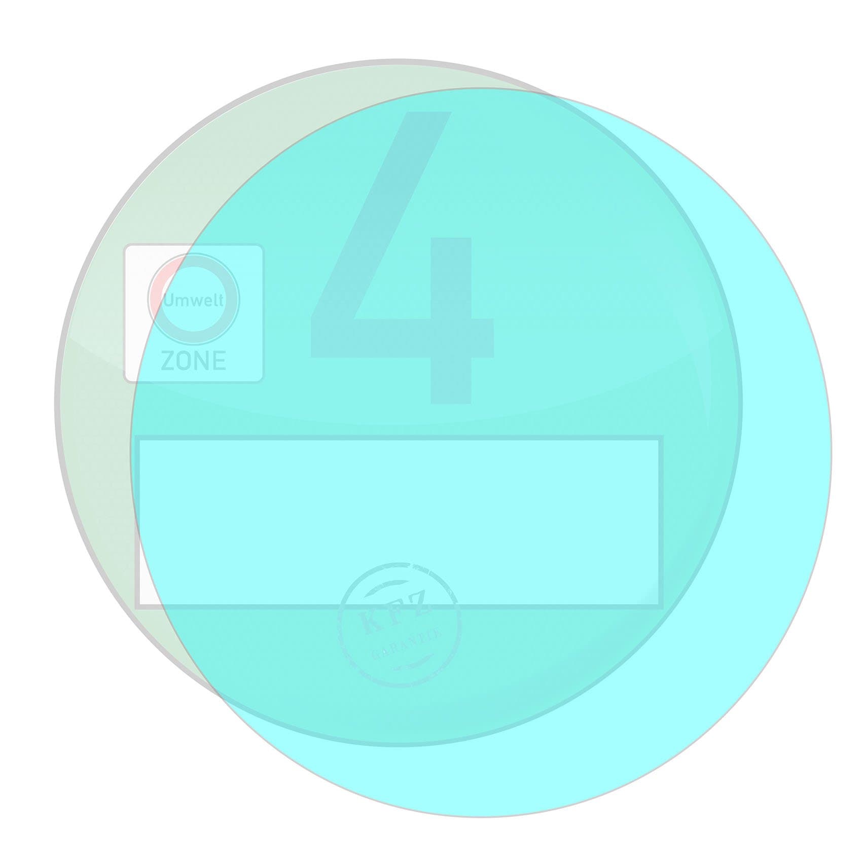 Ablösbare Trägerfolie für Feinstaubplakette von Finest-Folia Umweltplakette Haftfolie Vignette ((K002) 5 x 84mm)