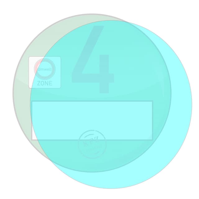 Ablösbare Trägerfolie für Feinstaubplakette von Finest-Folia Umweltplakette Haftfolie Vignette ((K002) 5 x 84mm)