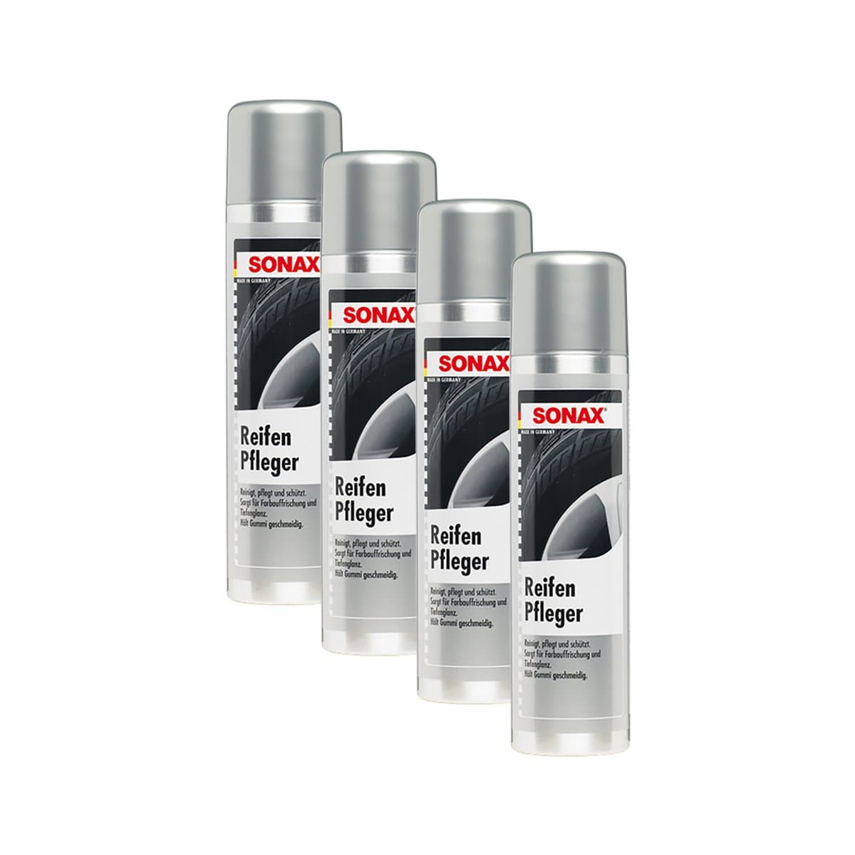 SONAX 4X 04353000 ReifenPfleger Reifen Reinigung Schaum Pflege 400ml